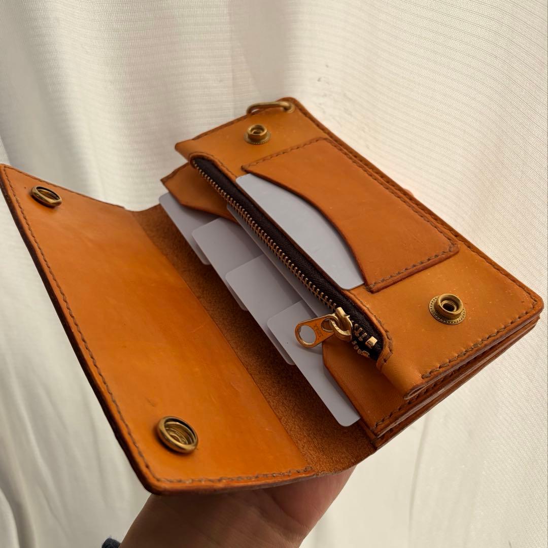 サドルレザー　トラッカーウォレット　ブラウン