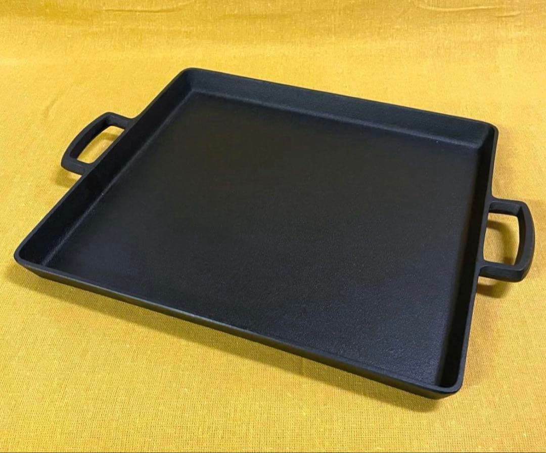 早い者勝‼️IH可 岩鋳 鉄板大 グリルパン オイルプレート 南部鉄器 お好み焼き