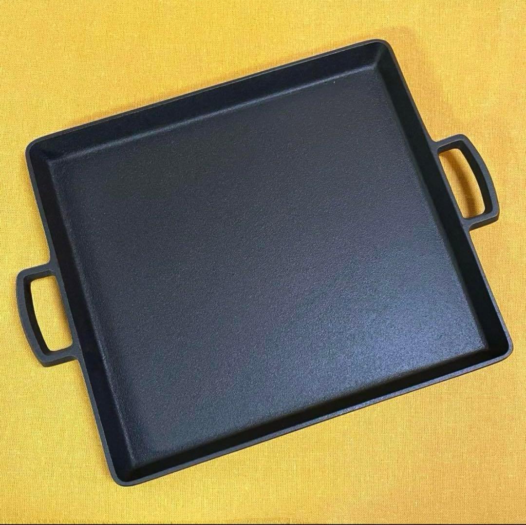 早い者勝‼️IH可 岩鋳 鉄板大 グリルパン オイルプレート 南部鉄器 お好み焼き