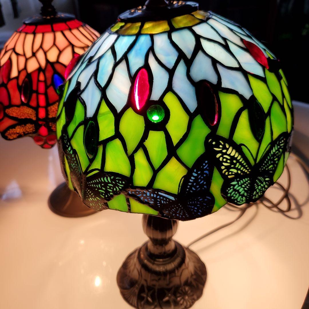 アンティークステンドグラステーブルランプお値下げしました。