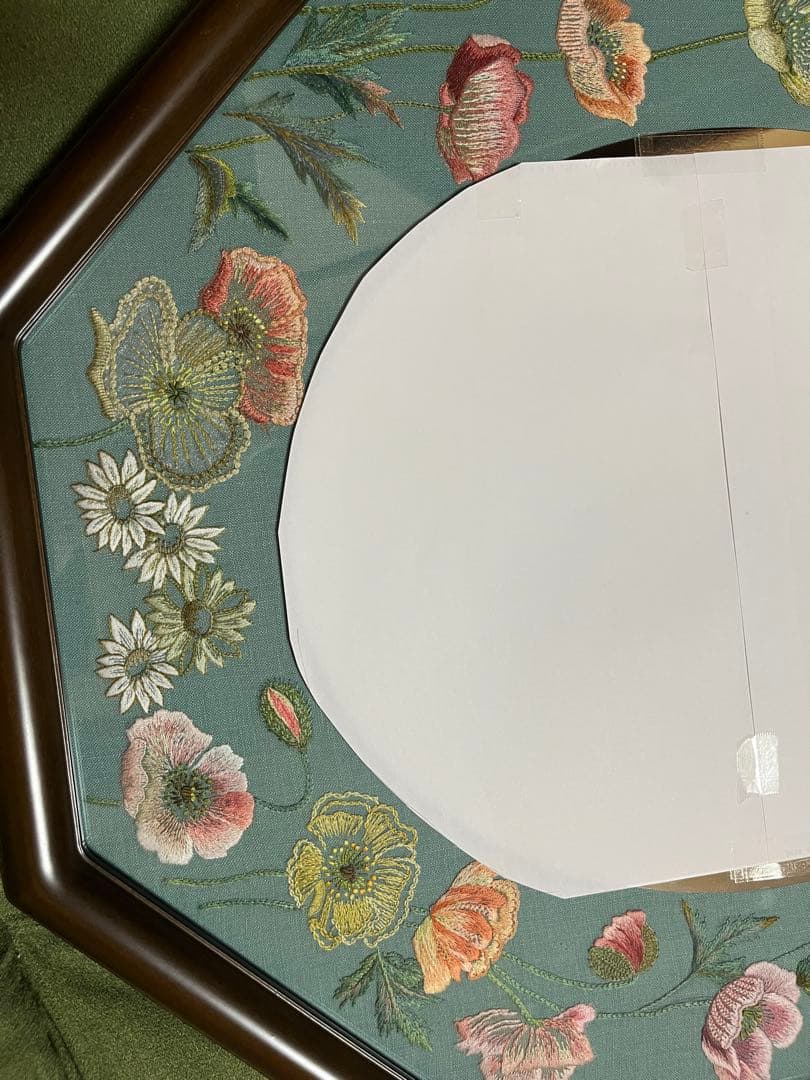 戸塚刺繍　八角形刺繍花柄ミラー