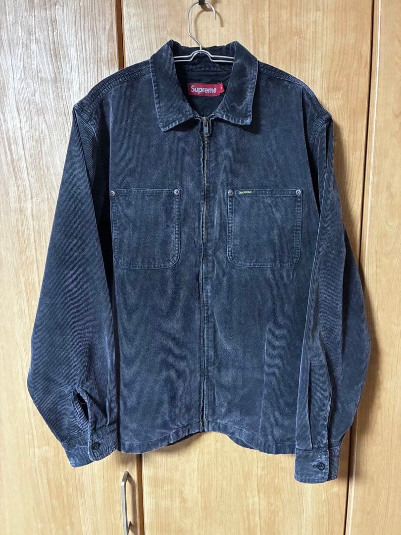 トップス Supreme washed corduroy zip up shirt M