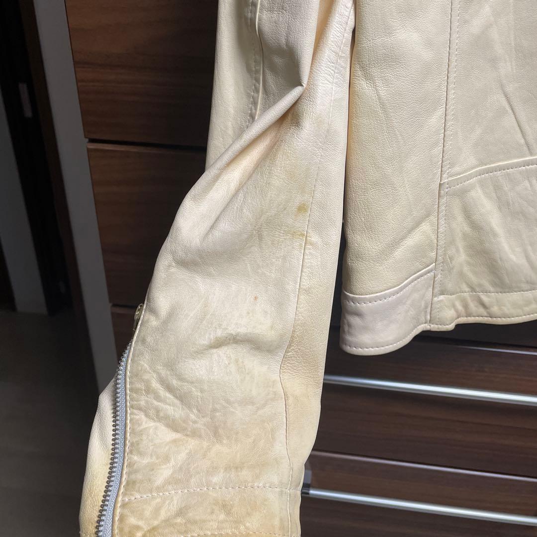 HYSTERIC GLAMOUR ホワイトクリーム　レザージャケット M レア