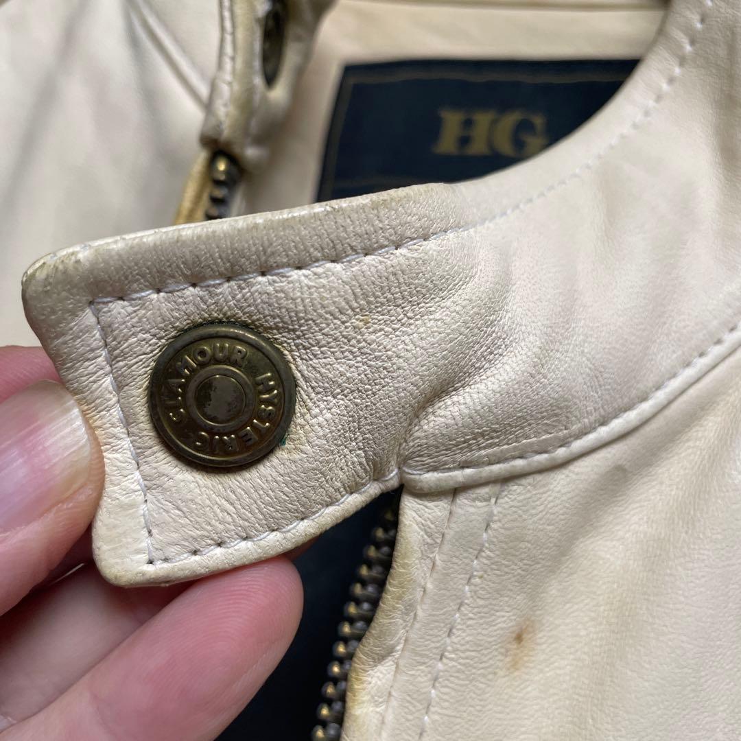 HYSTERIC GLAMOUR ホワイトクリーム　レザージャケット M レア