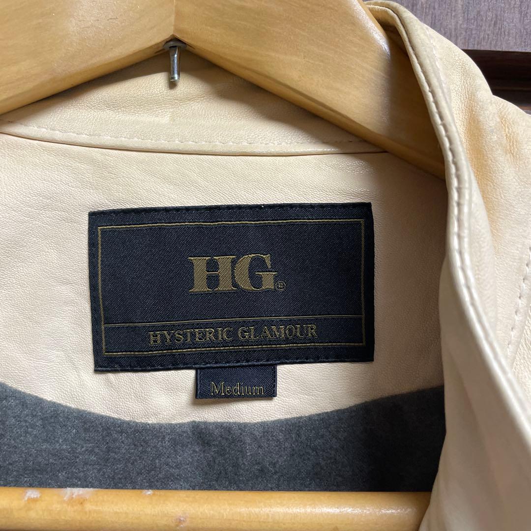 HYSTERIC GLAMOUR ホワイトクリーム　レザージャケット M レア