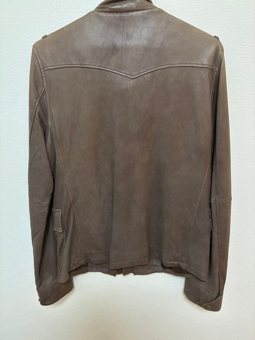 【⭐︎】PPFM 羊革　ラムレザーライダースジャケット　Lサイズ