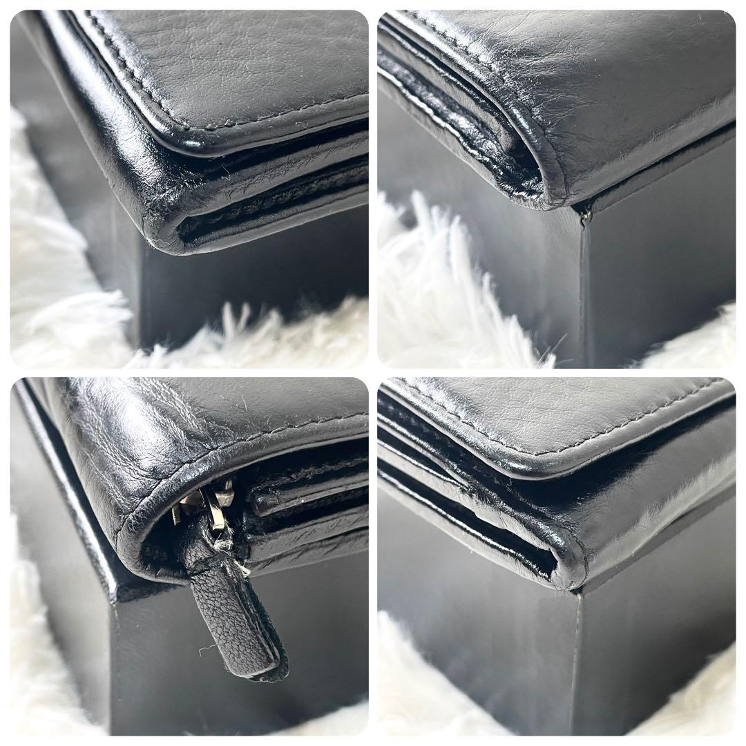 バレンシアガ　BALENCIAGA長財布　レザー　ブラック　黒　小銭入れ