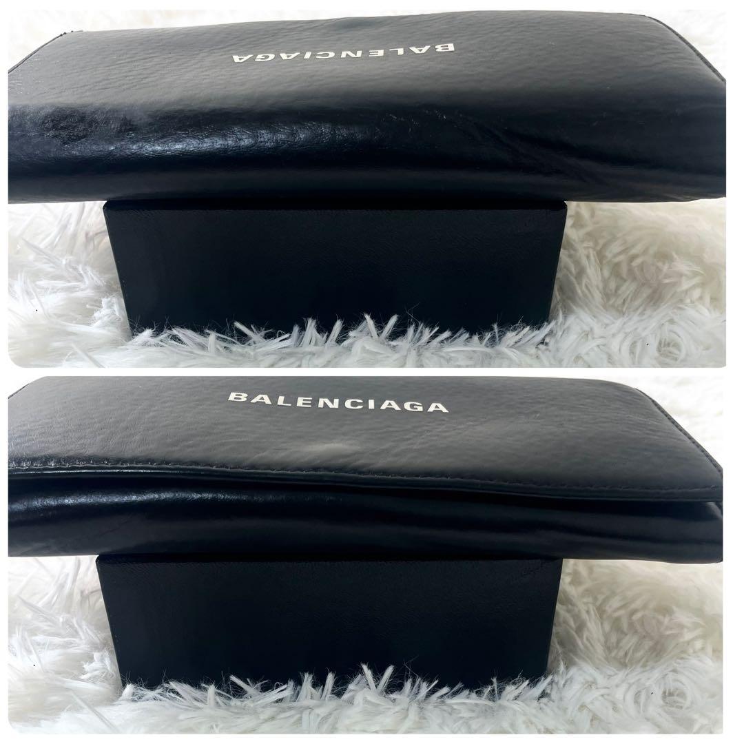バレンシアガ　BALENCIAGA長財布　レザー　ブラック　黒　小銭入れ