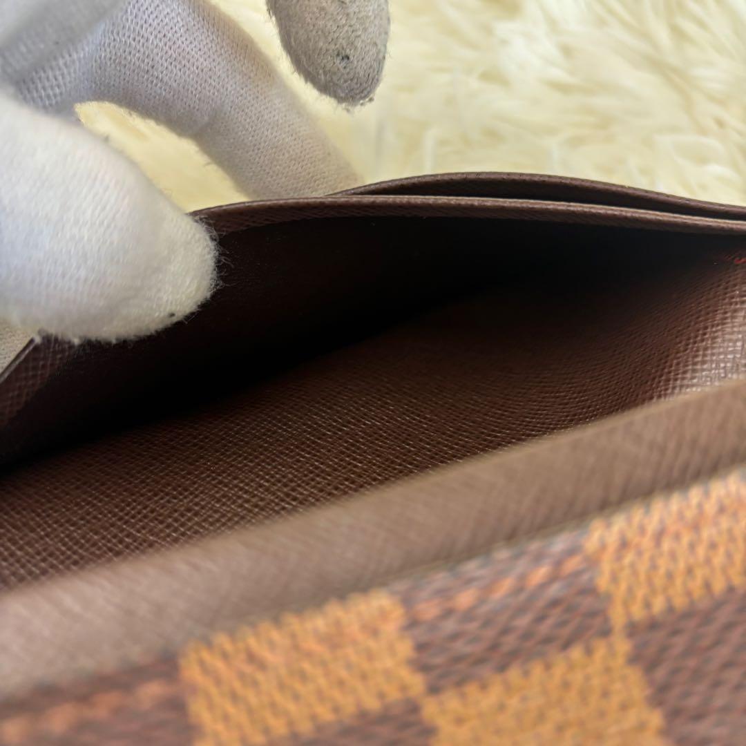 美品！ルイヴィトン ダミエ エベヌ　ポルトフォイユ トレゾール L字財布