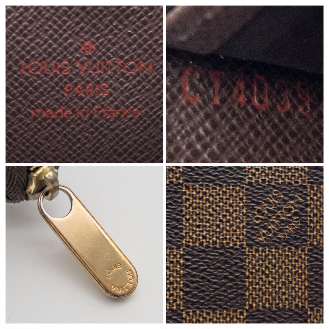 【SALE】ルイヴィトン　ジッピーパース　ダミエエベヌ　ケース　茶色