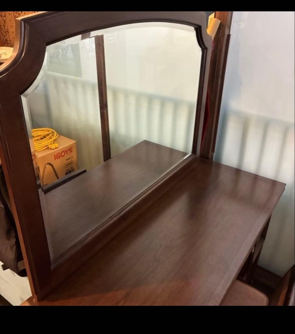 コスガ木製ダークブラウンドレッサー・鏡台