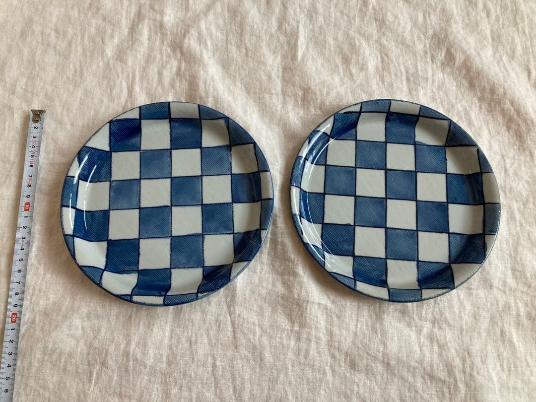 2枚セット 有田焼 市松