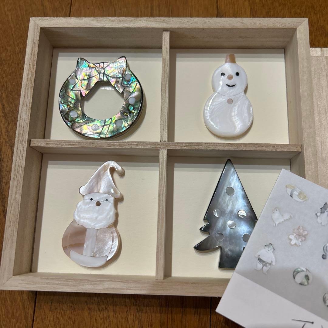 てふ✳︎貝殻✳︎クリスマス✳︎モチーフ箸置き4個セット