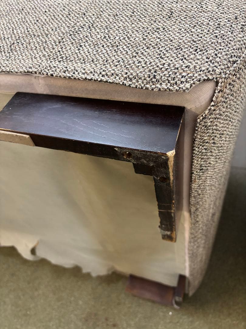 カバーリング式　ファブリックカウチソファ　クッション1個付き