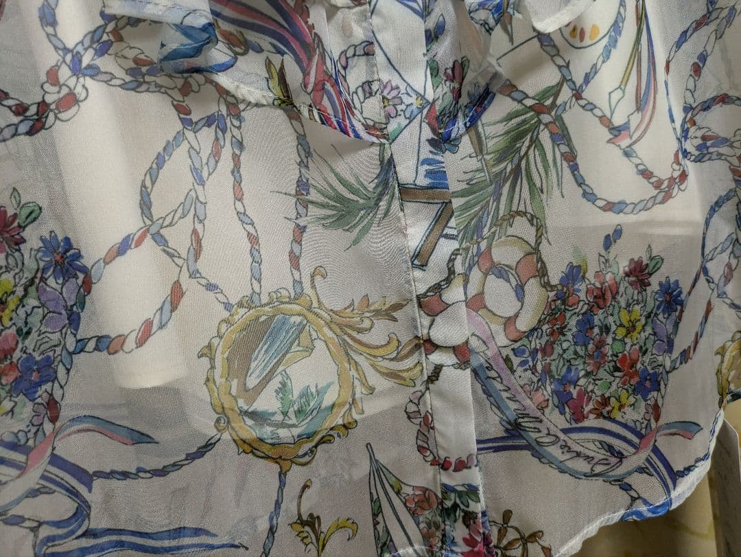 マリンPTリボンタイブラウス