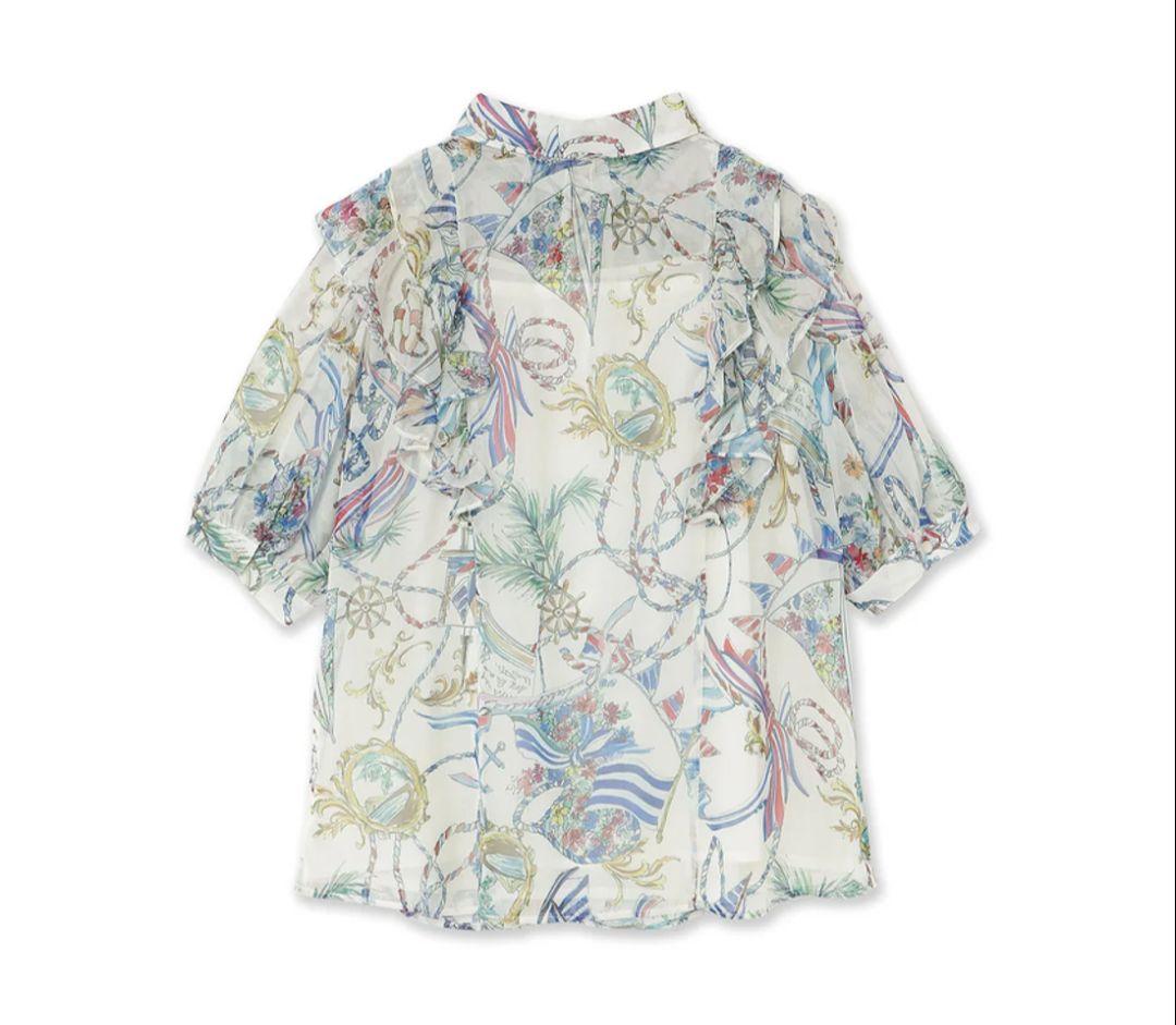 マリンPTリボンタイブラウス