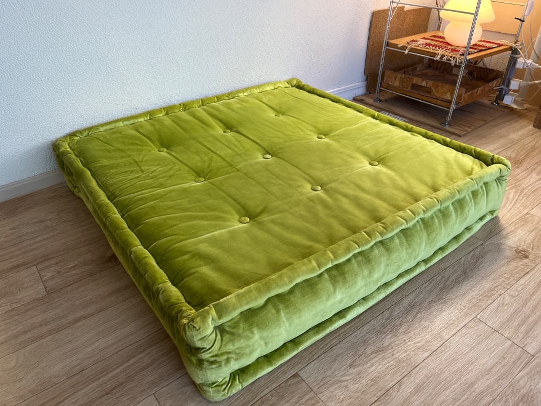 ロッシュボボア ソファ2点セット ミッソーニ生地 × グリーン座面下