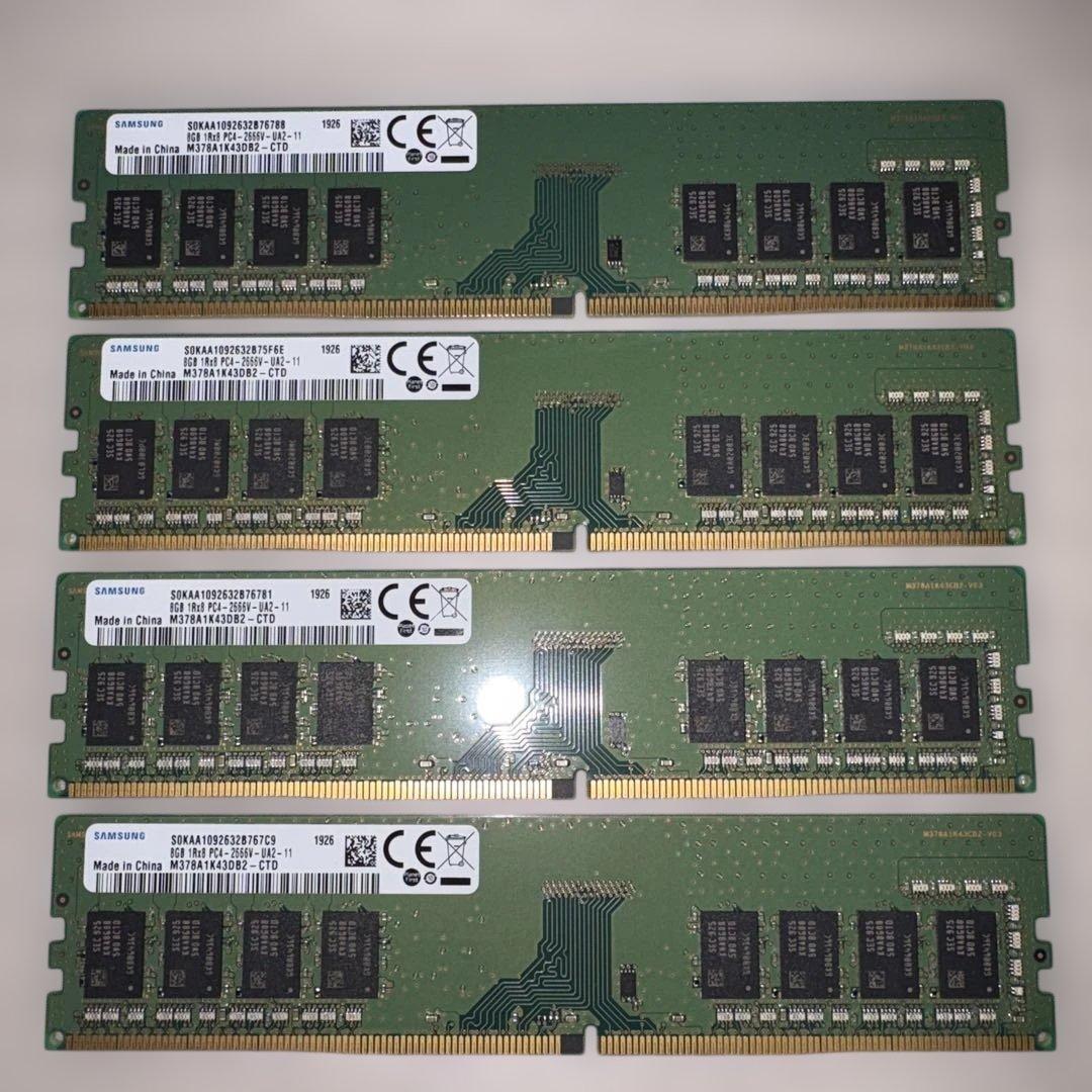 SAMSUNG 8GB PC4-2666V 4枚