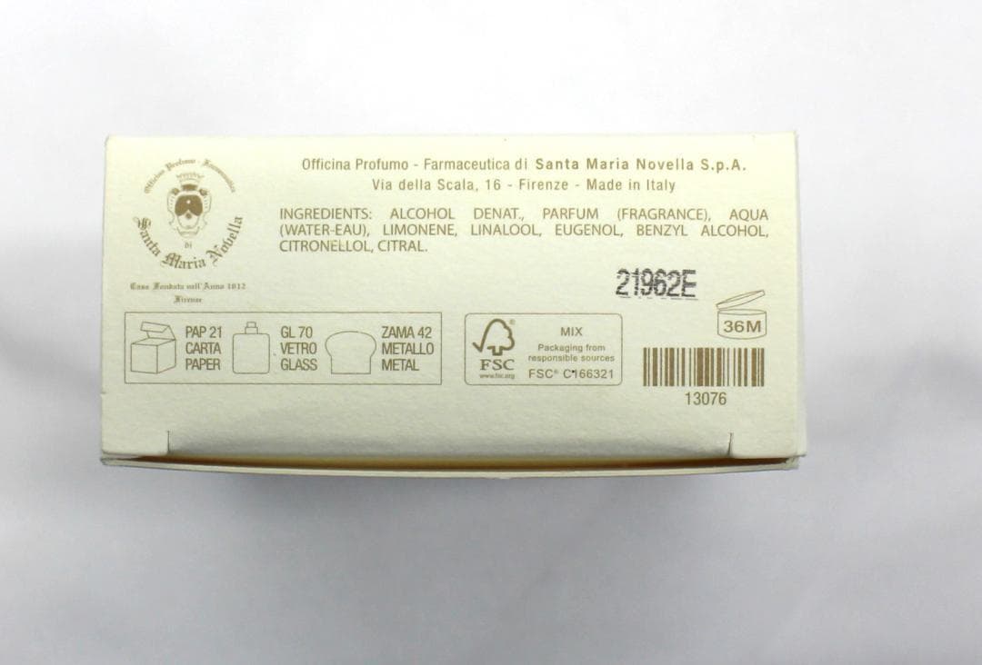 974xN9レ美品 サンタ・マリア・ノヴェッラ オーデコロン ローザ・ガーデニア