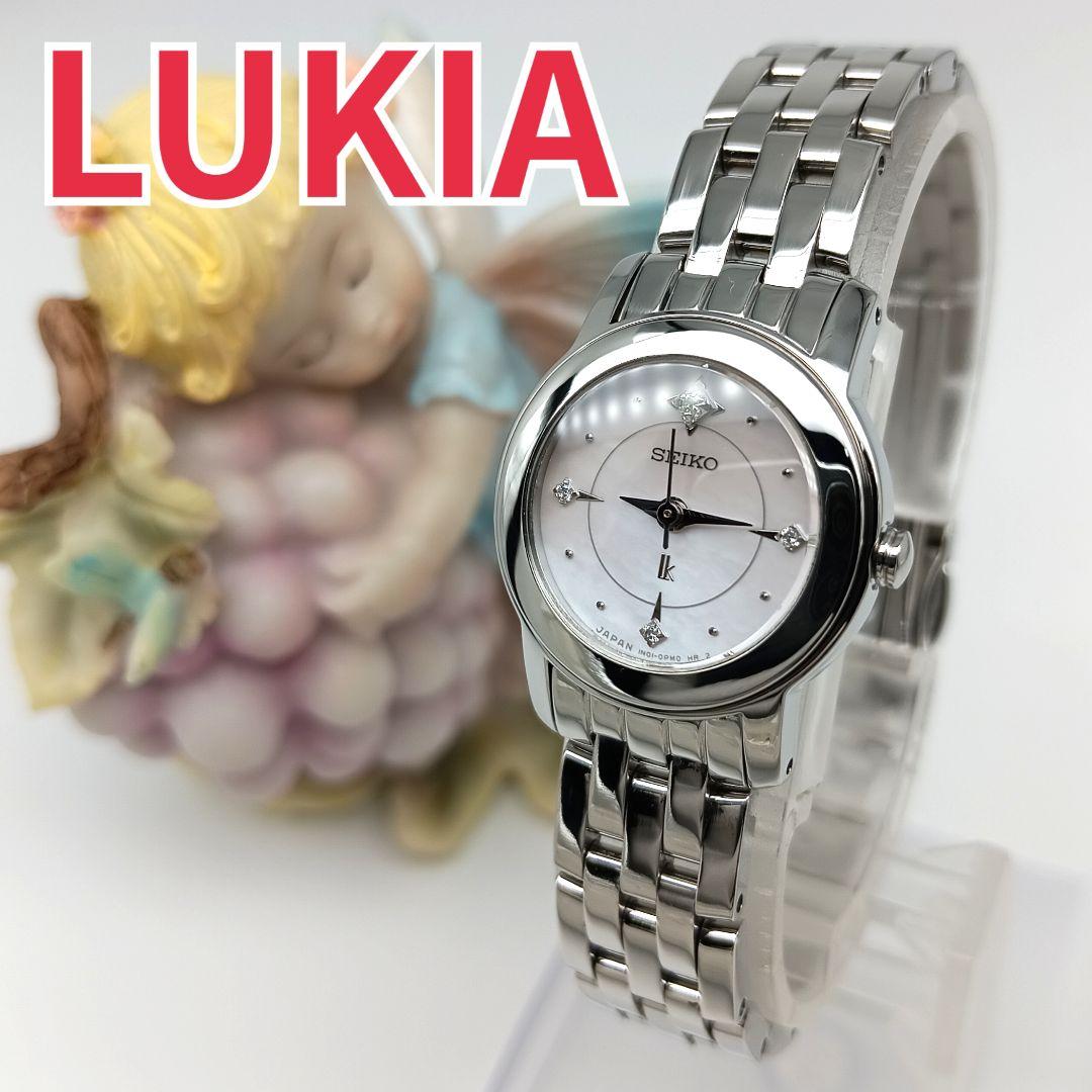 【美品 ダイヤ シェル文字盤】セイコー　ルキア　レディース腕時計　A3J-1