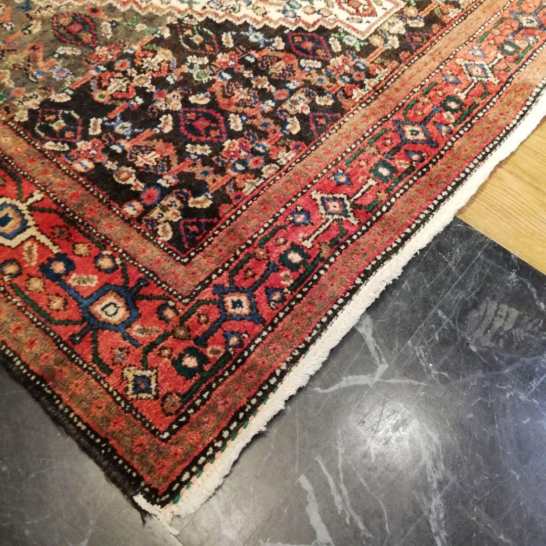 Φ 高級ペルシャ絨毯 セネ絨毯 ウール ヴィンテージ 129cm×163cm