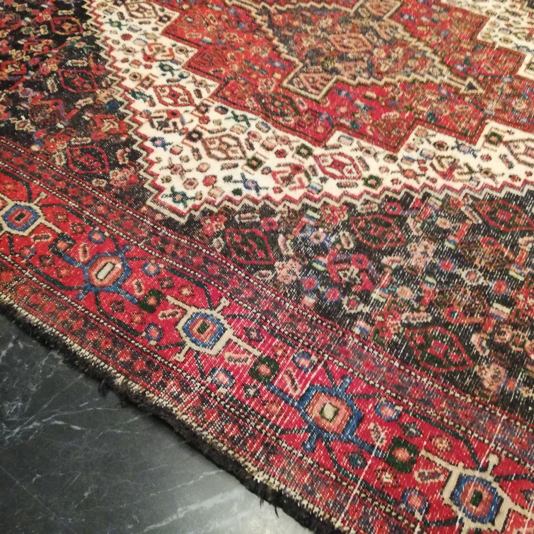 Φ 高級ペルシャ絨毯 セネ絨毯 ウール ヴィンテージ 129cm×163cm