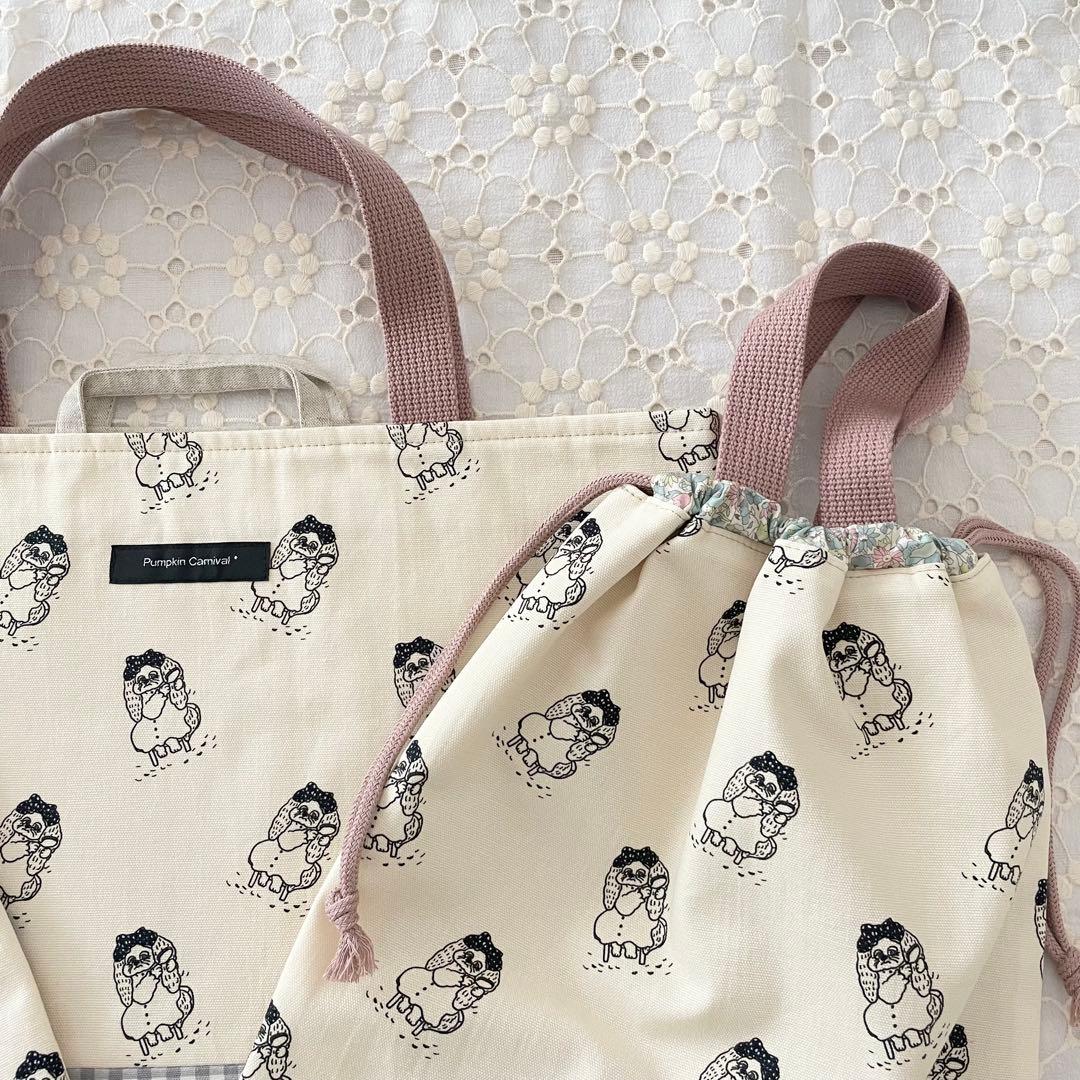 入園入学セット★髪をとかすイヌ★レッスンバッグ★お道具箱も入る★お名前タグ付き