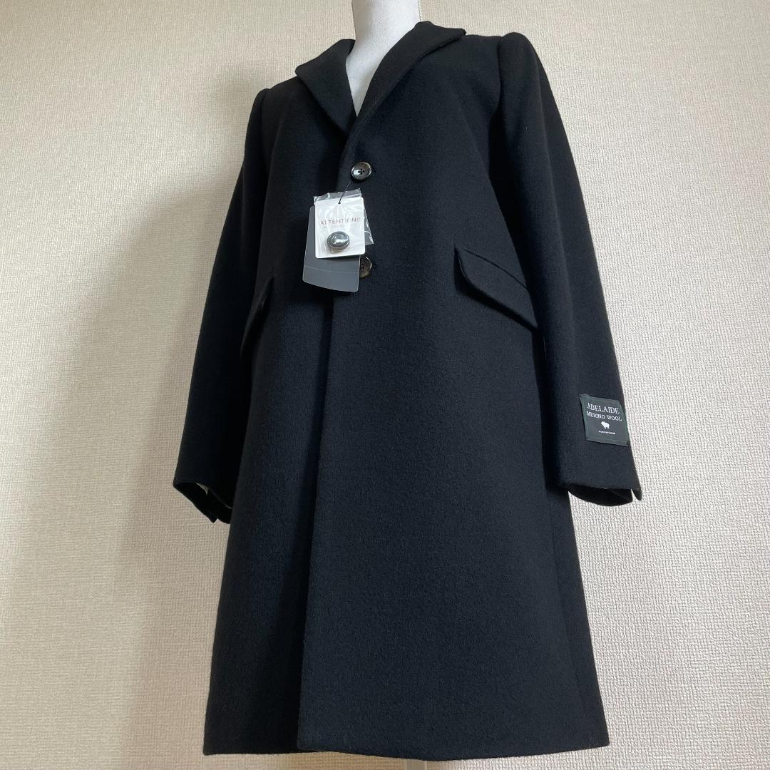 新品 ユナイテッドアローズ 黒 チェスターコート M 秋冬