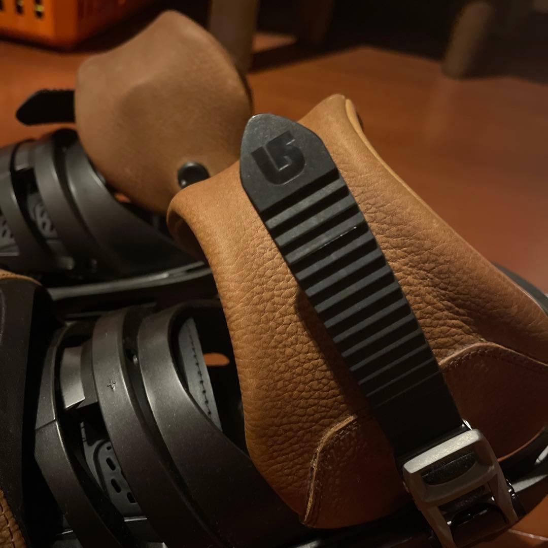 【値下げしました‼︎】バートンブラウンレザー　ビンディング スノーボード用