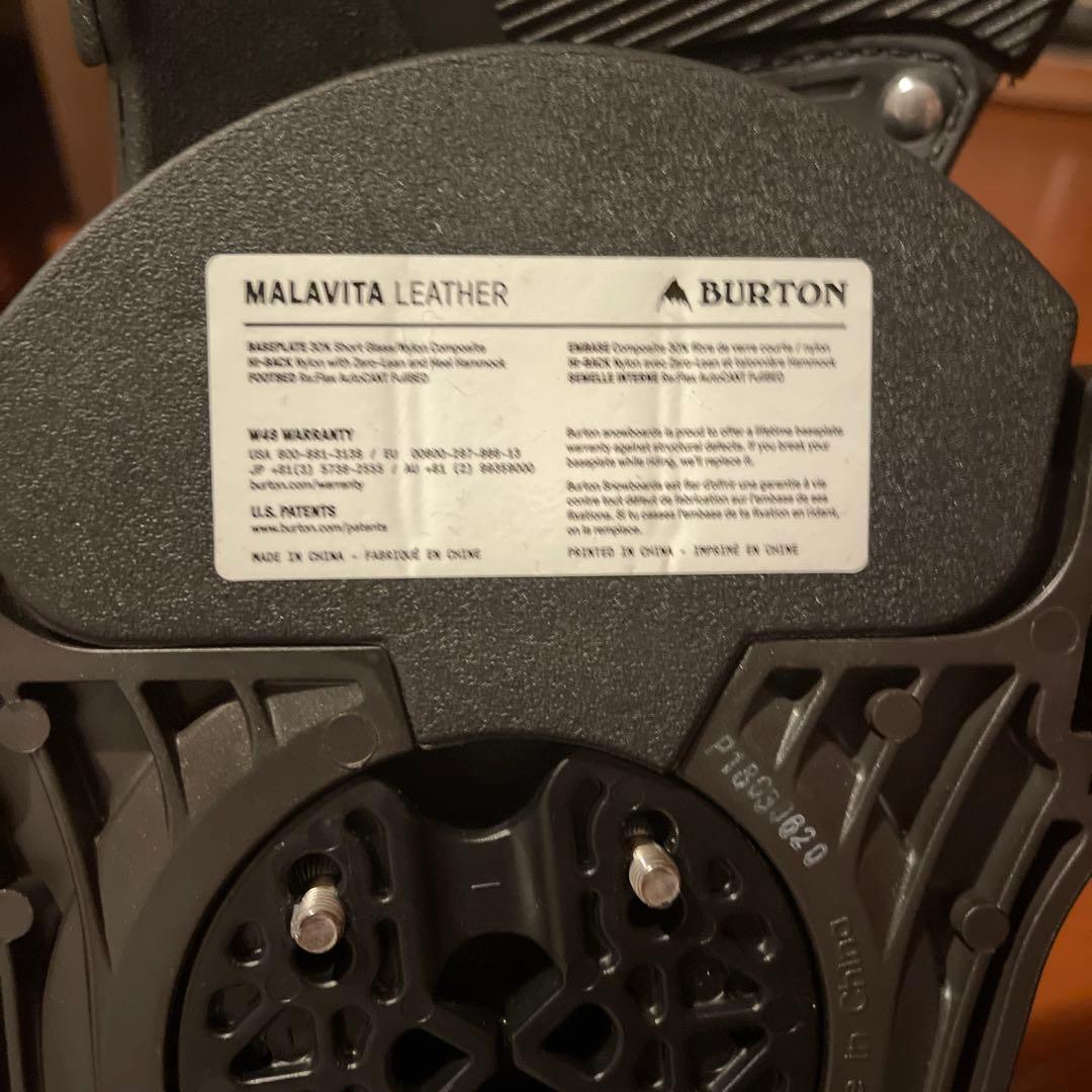 【値下げしました‼︎】バートンブラウンレザー　ビンディング スノーボード用