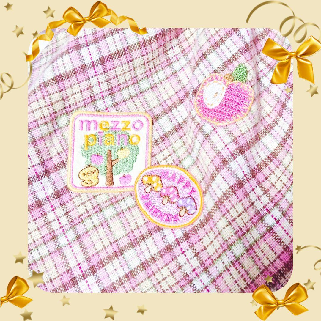 ❤メゾピアノ❤ミミポポ✨みみぽぽ✨襟付きチェックワンピース✨平成レトロ✨クリーム