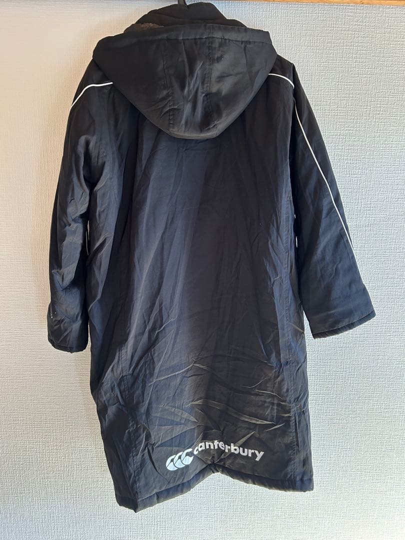 【年内発送本日購入迄】カンタベリー　ベンチコート 150cm 黒　フード付き