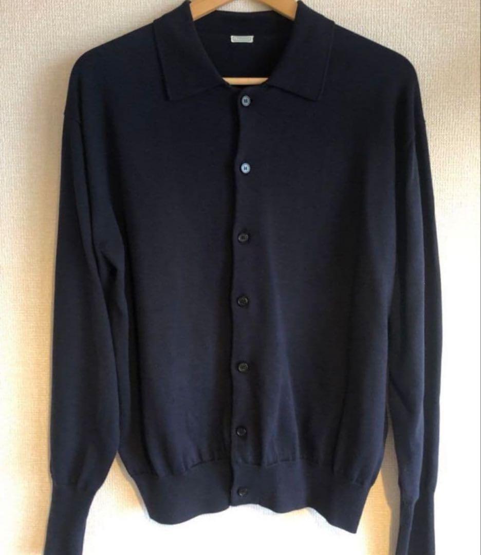 アプレッセ　Cotton Knit Polo Collar Cardigan