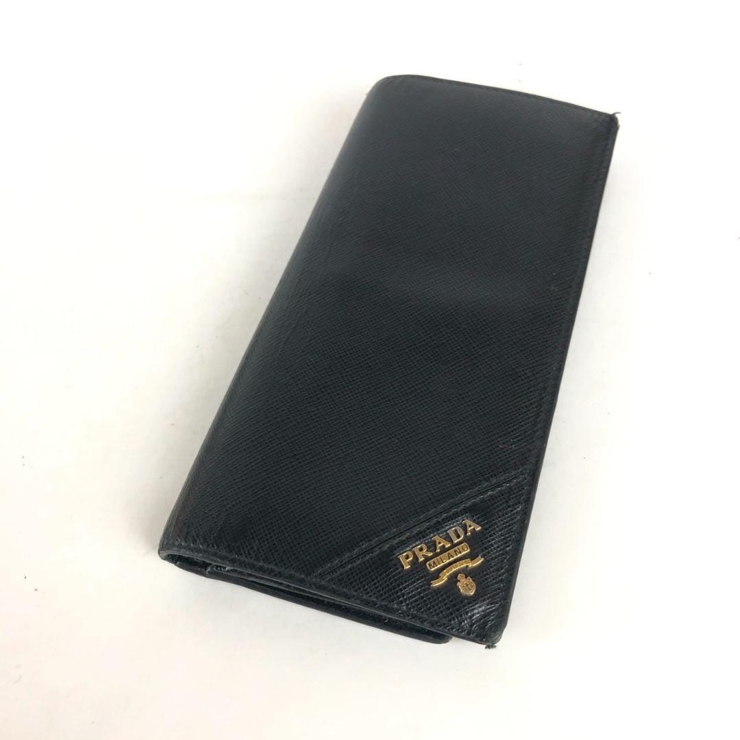 PRADA プラダ 長財布 ブラック 小物 メンズ ブランド