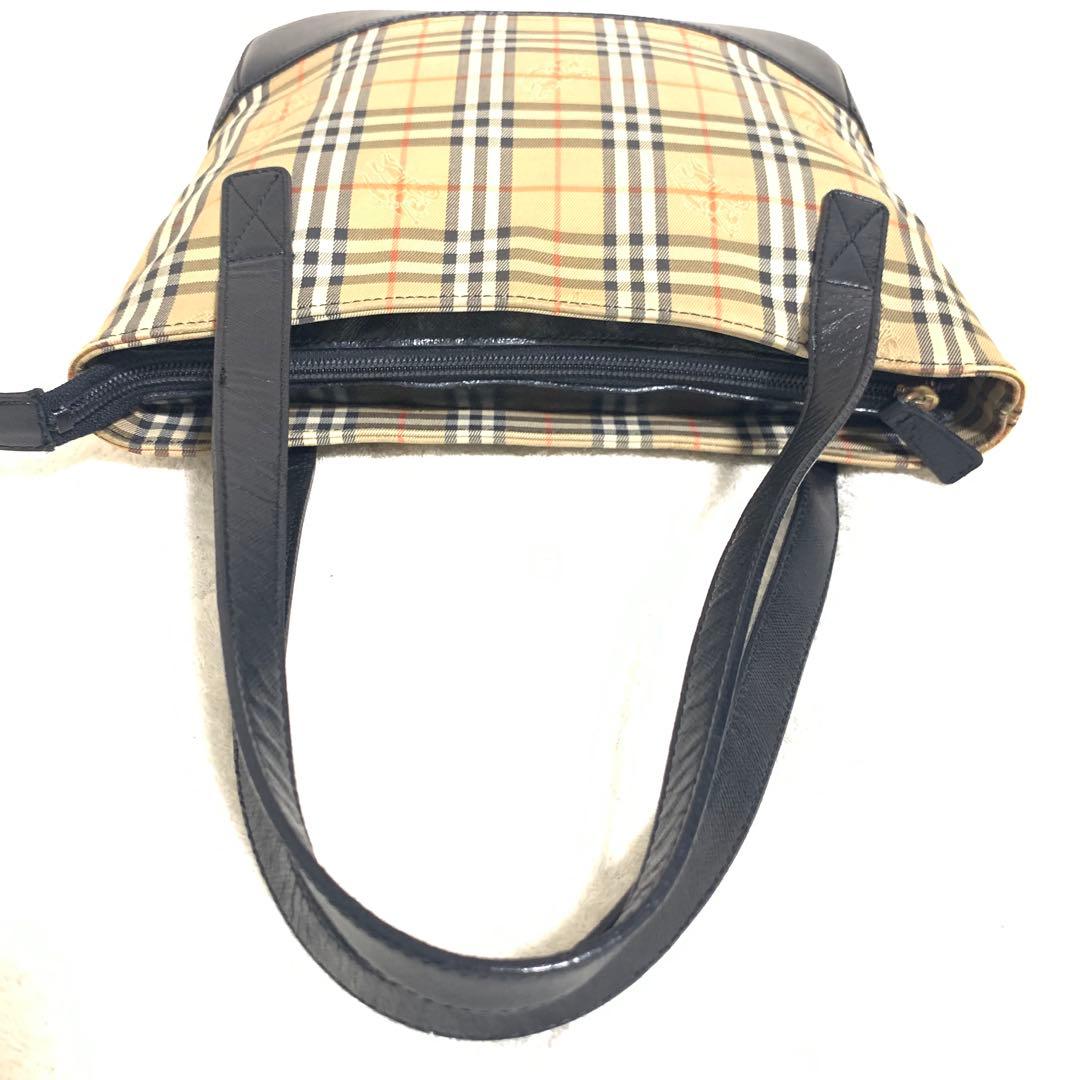 BURBERRY バーバリー トートバッグ ノバチェック シャドーホース レザー