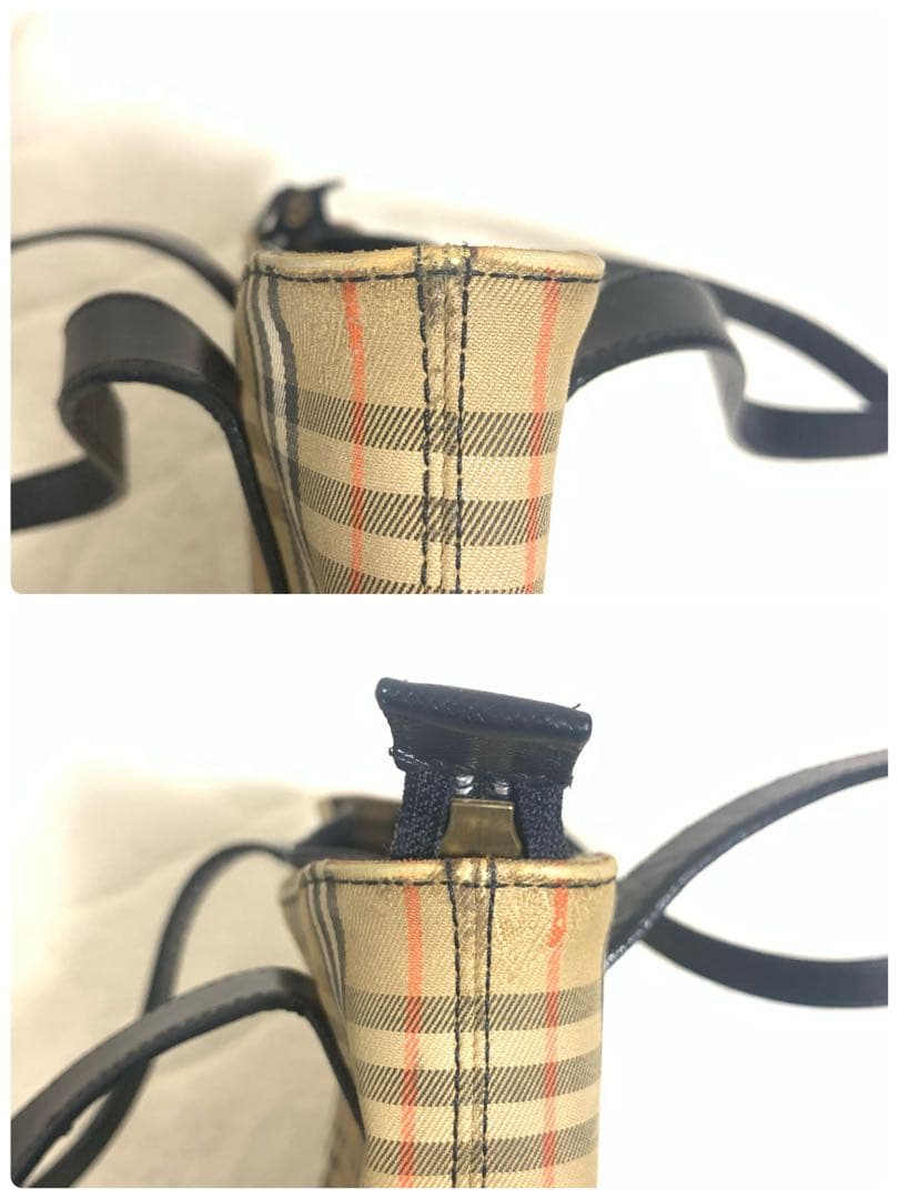 BURBERRY バーバリー トートバッグ ノバチェック シャドーホース レザー