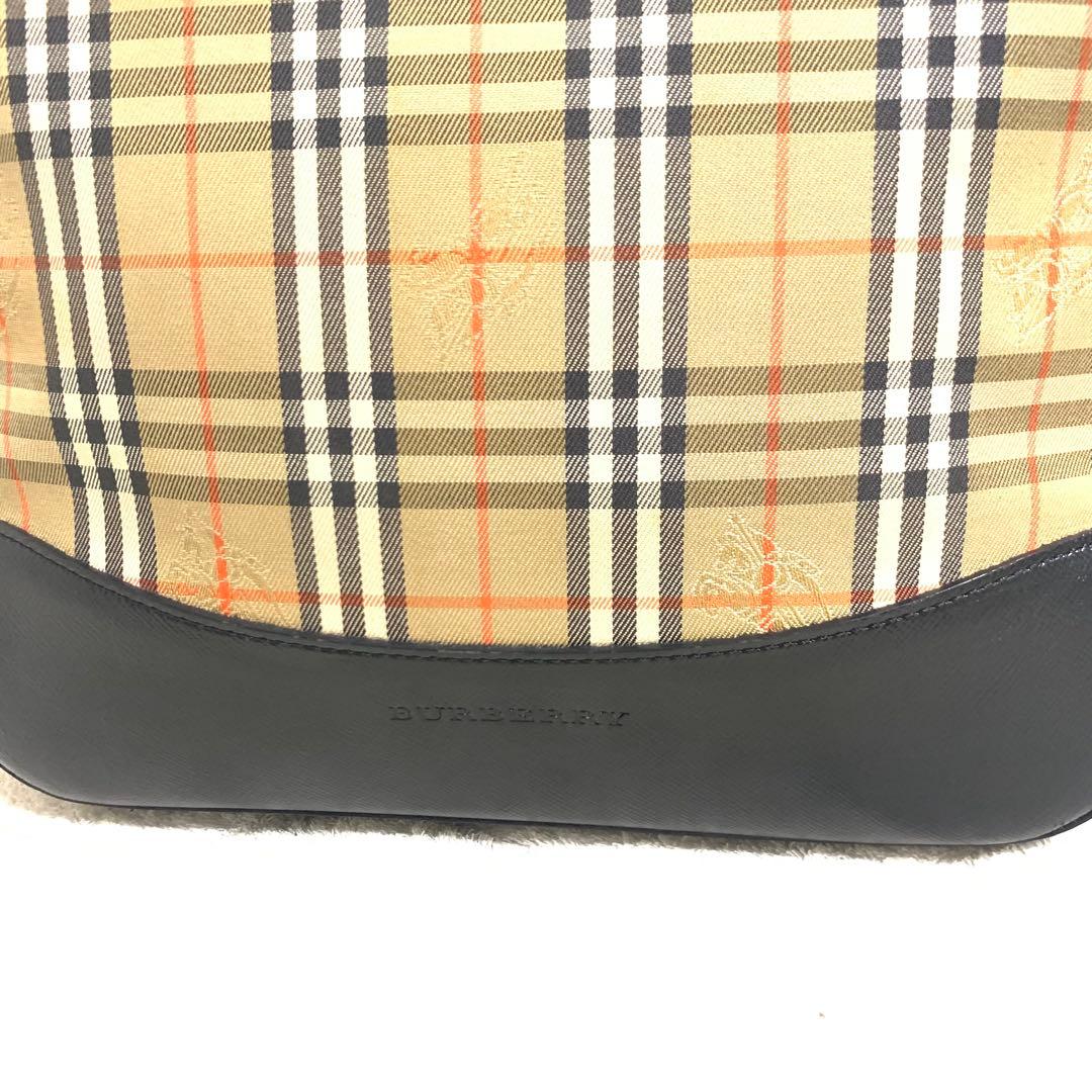 BURBERRY バーバリー トートバッグ ノバチェック シャドーホース レザー