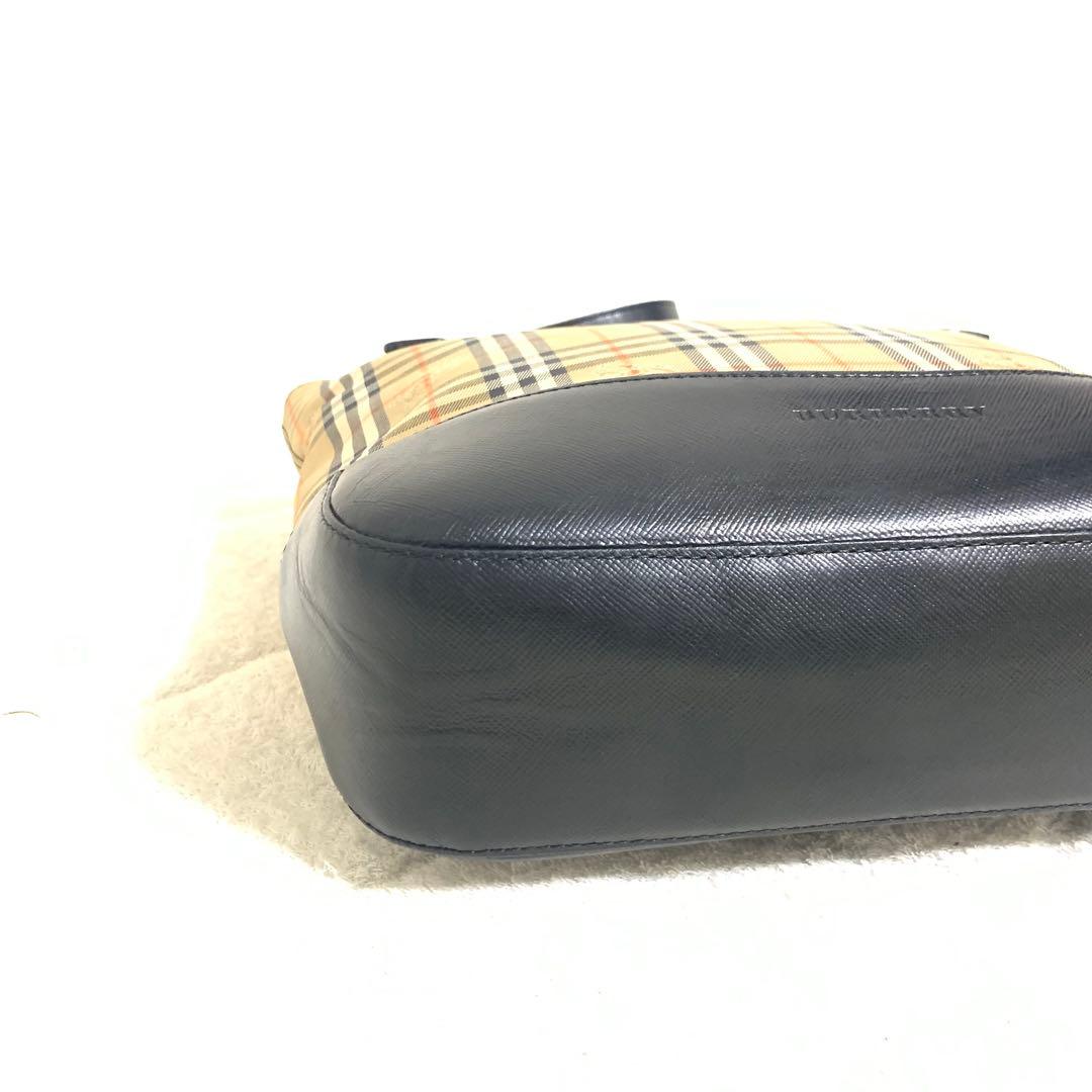 BURBERRY バーバリー トートバッグ ノバチェック シャドーホース レザー