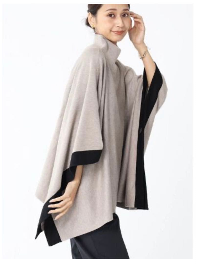 新品フェンネルFENNELハイネックニットポンチョ15000円SCOT CLUB