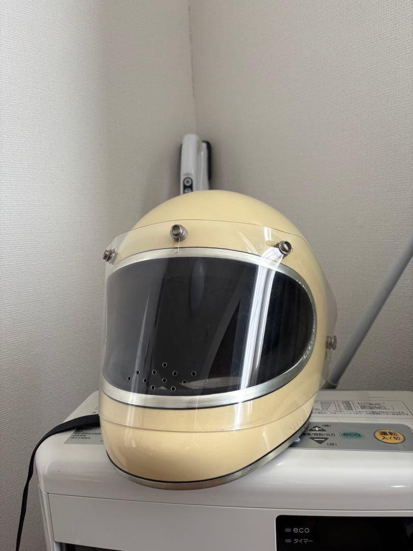 フルフェイスヘルメット クリーム色