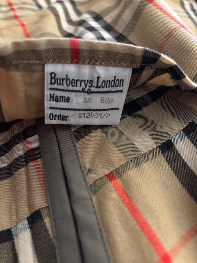 美品 英国製 80s バーバリー ステンカラーコート メンズ 玉虫