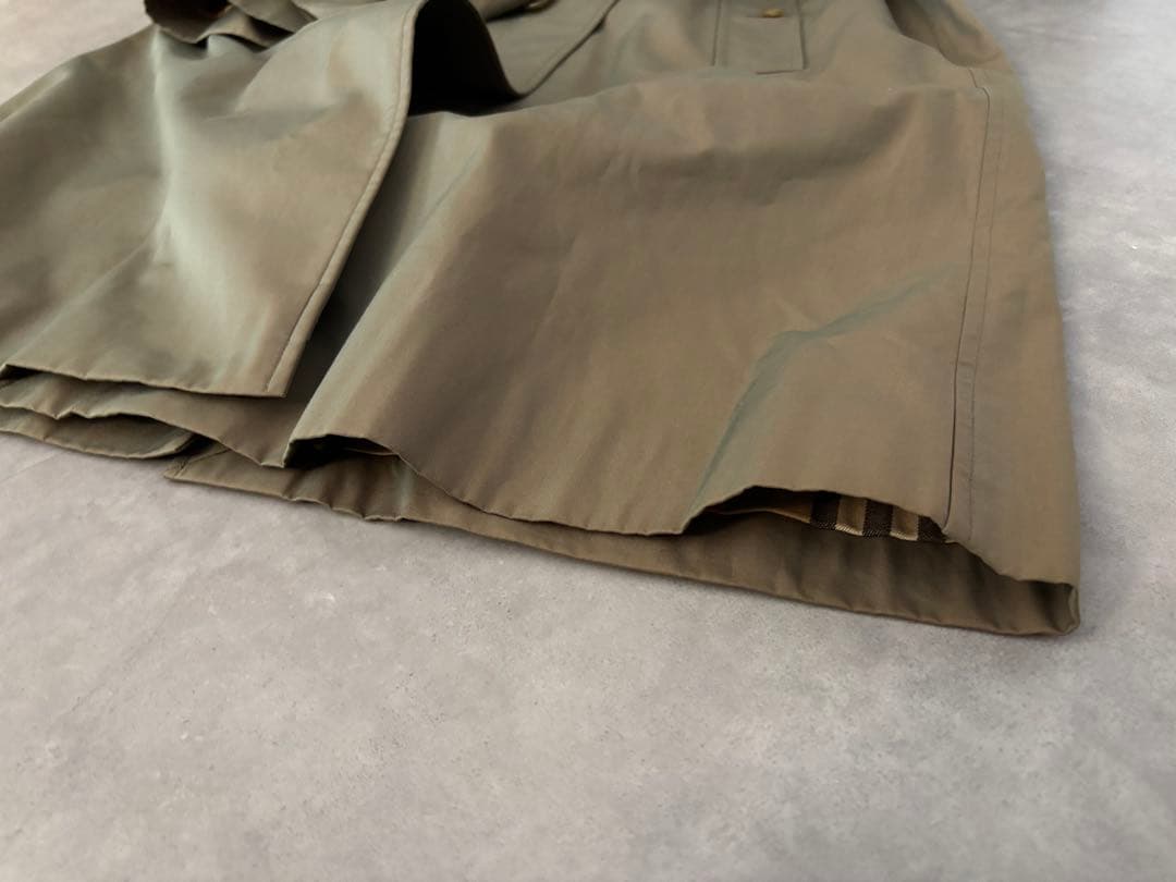 美品 英国製 80s バーバリー ステンカラーコート メンズ 玉虫