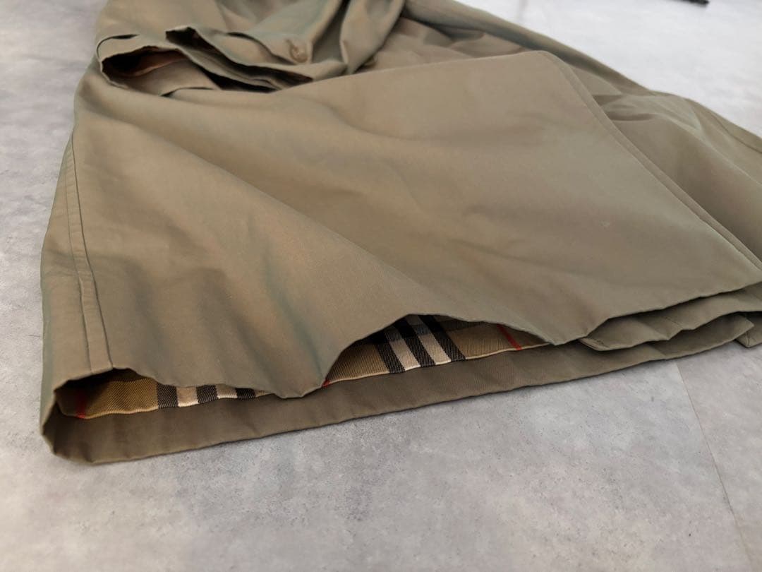 美品 英国製 80s バーバリー ステンカラーコート メンズ 玉虫