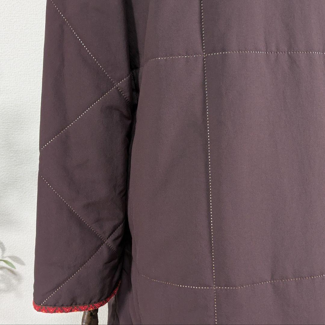 プリーツプリーズ　イッセイミヤケ　中綿　ステッチ　コート　アウター　サイズ3