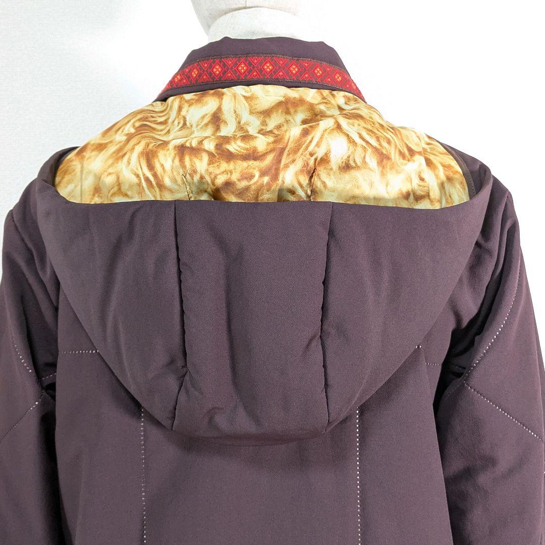 プリーツプリーズ　イッセイミヤケ　中綿　ステッチ　コート　アウター　サイズ3