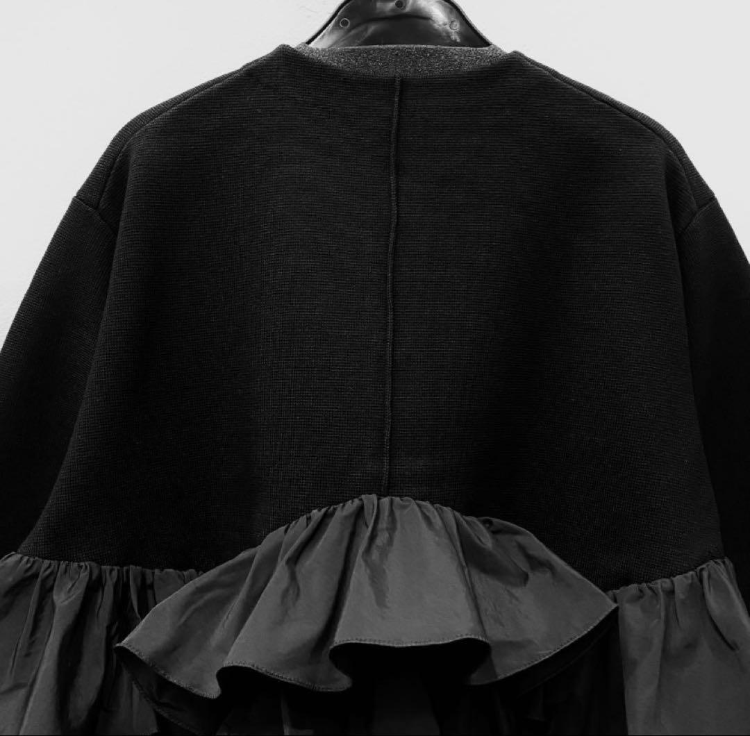 【新品・未使用】MARILYNMOON スパイラルタフタラッフルニットジャケット