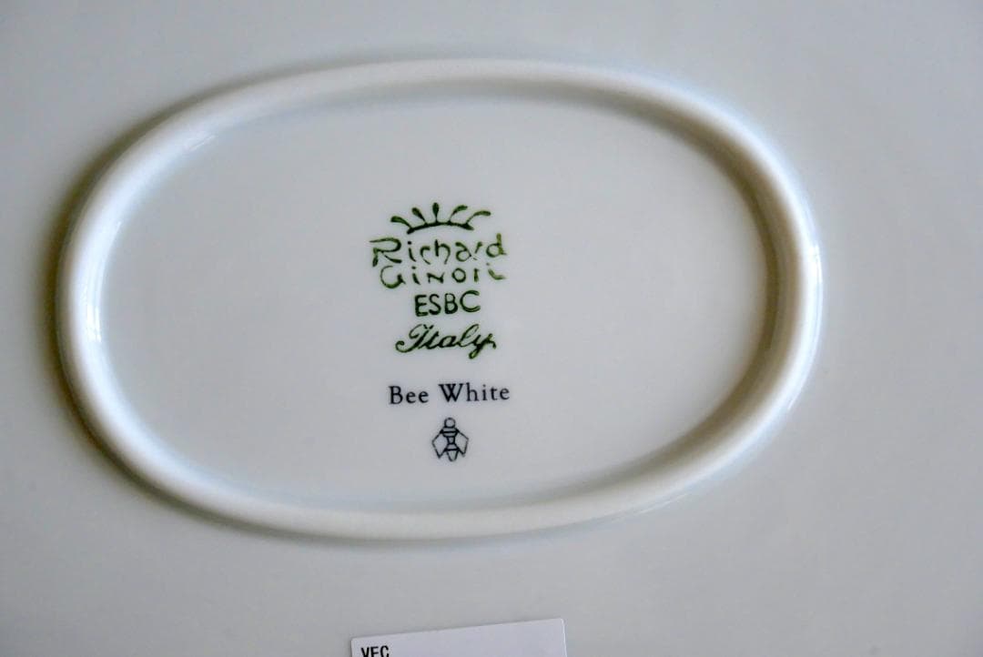 【Bee White】リチャード・ジノリ＆ミナ デザイン　オーバルプレート