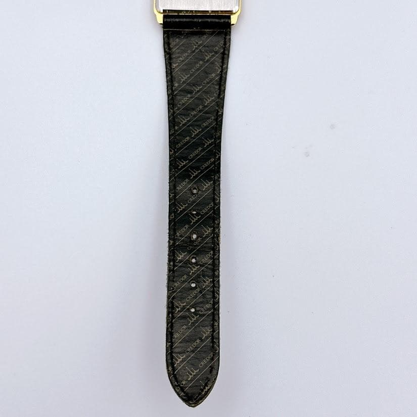 セイコー ヴィンテージ クォーツ メンズ腕時計 スクエア ゴールド ブラック