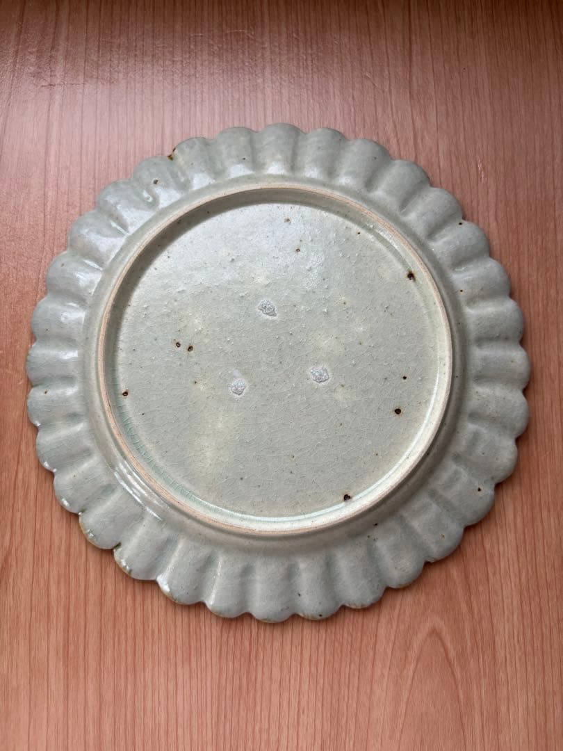 み*ん様 市野吉記　コウホ窯　リム皿　 小花　美品