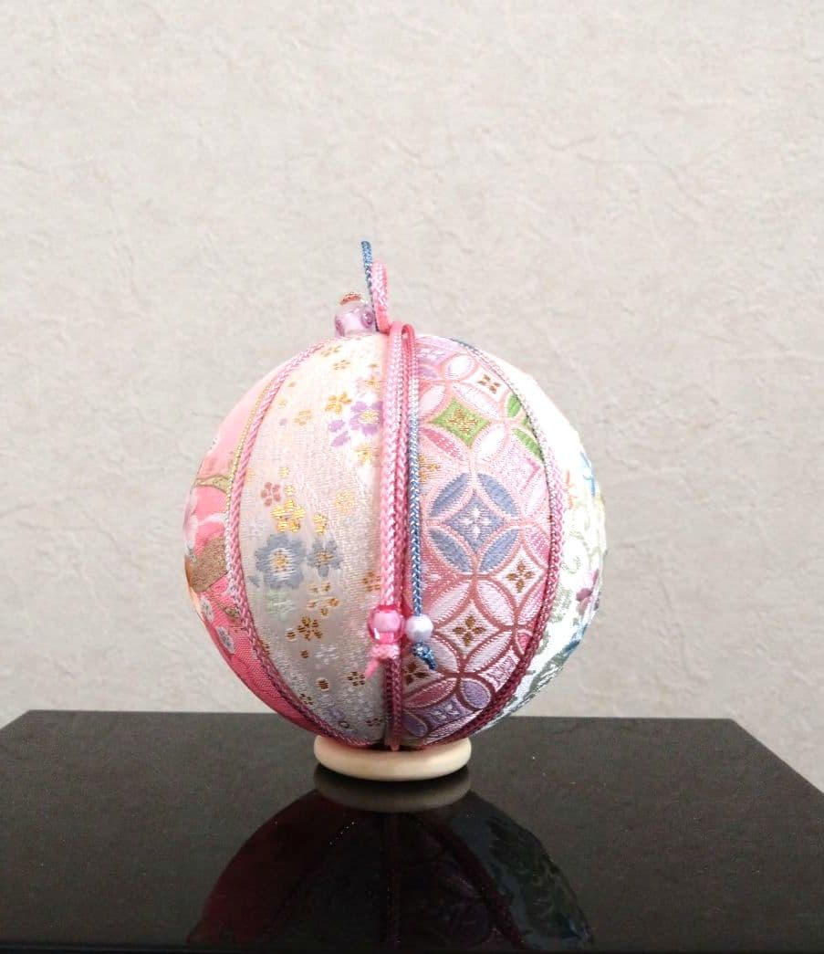 しょりん 手毬 手鞠 てまり 刺繍手毬ピンクNo122